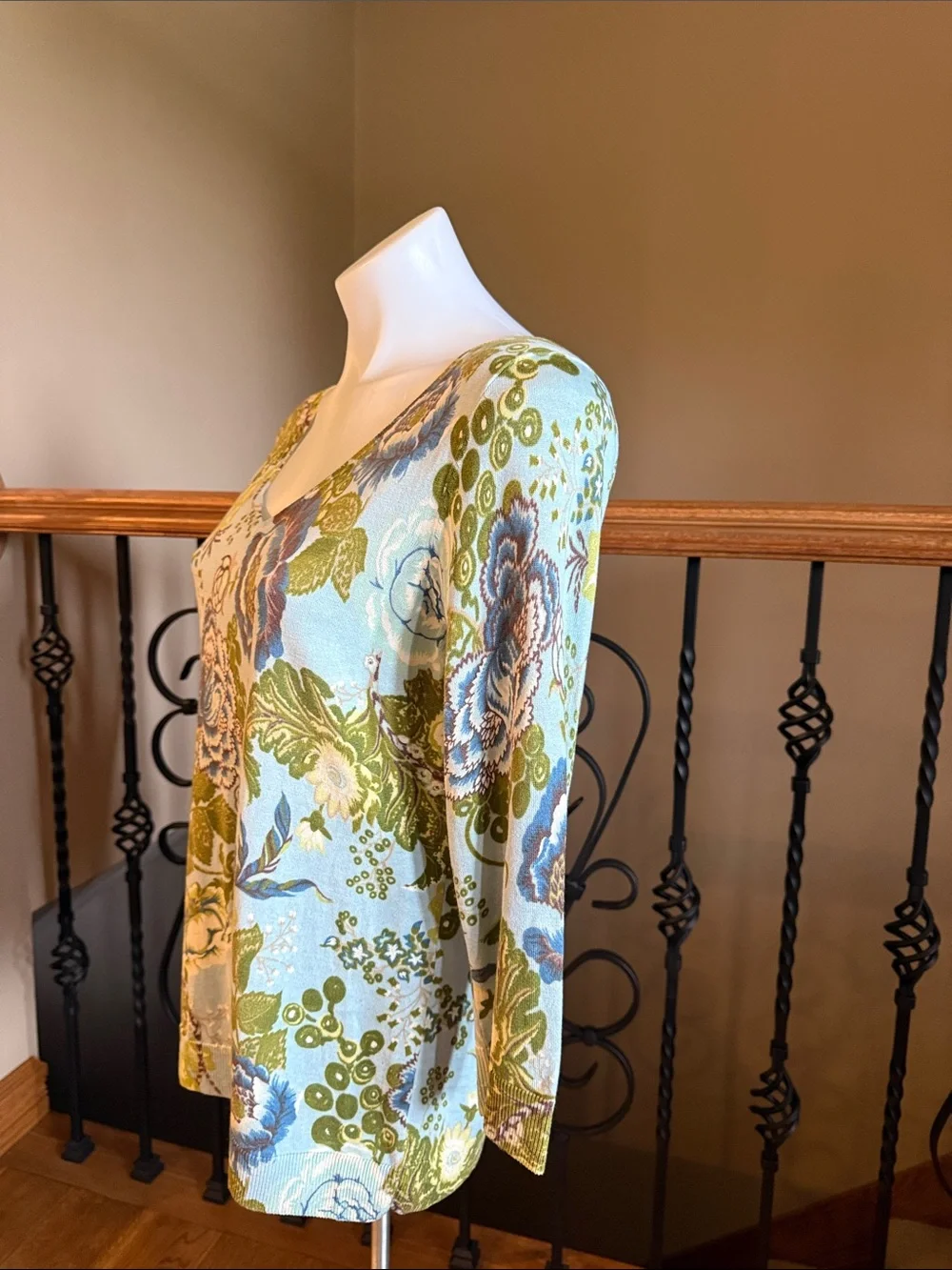 Talbots v-neck silk and cotton sweater